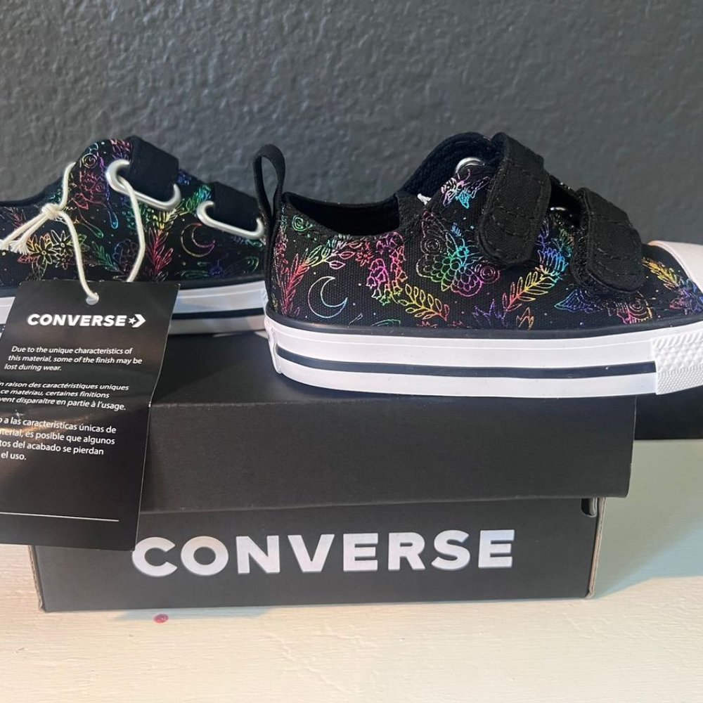 Sz 4 New Converse Chuck Taylor All Star "Rainbow Butterfly" Toddler Girls' Shoe